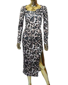 Sukienka LIZA  panterka czarna