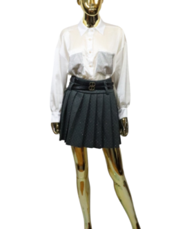 Spódniczka zdobiona cyrkoniami 7 szara