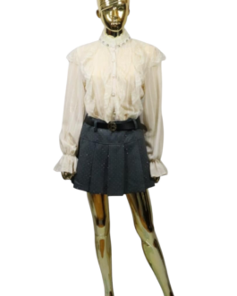 Spódnico-spodenki zdobione cyrkoniami 9 stalowe