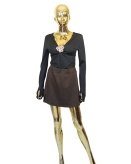 Spódnico-spodenki gładkie brąz