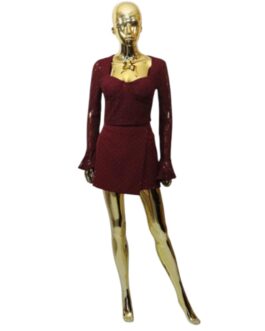 Koronkowa bluzka burgund