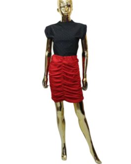 Spódnica drapowana czerwona