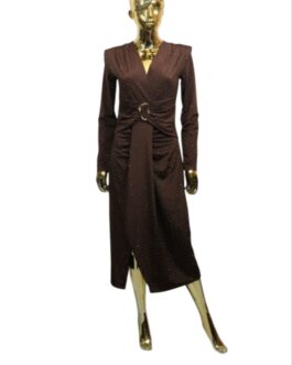 Sukienka SANDRA bling-bling czekolada