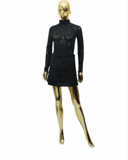 Body MARIA czarno-srebrne