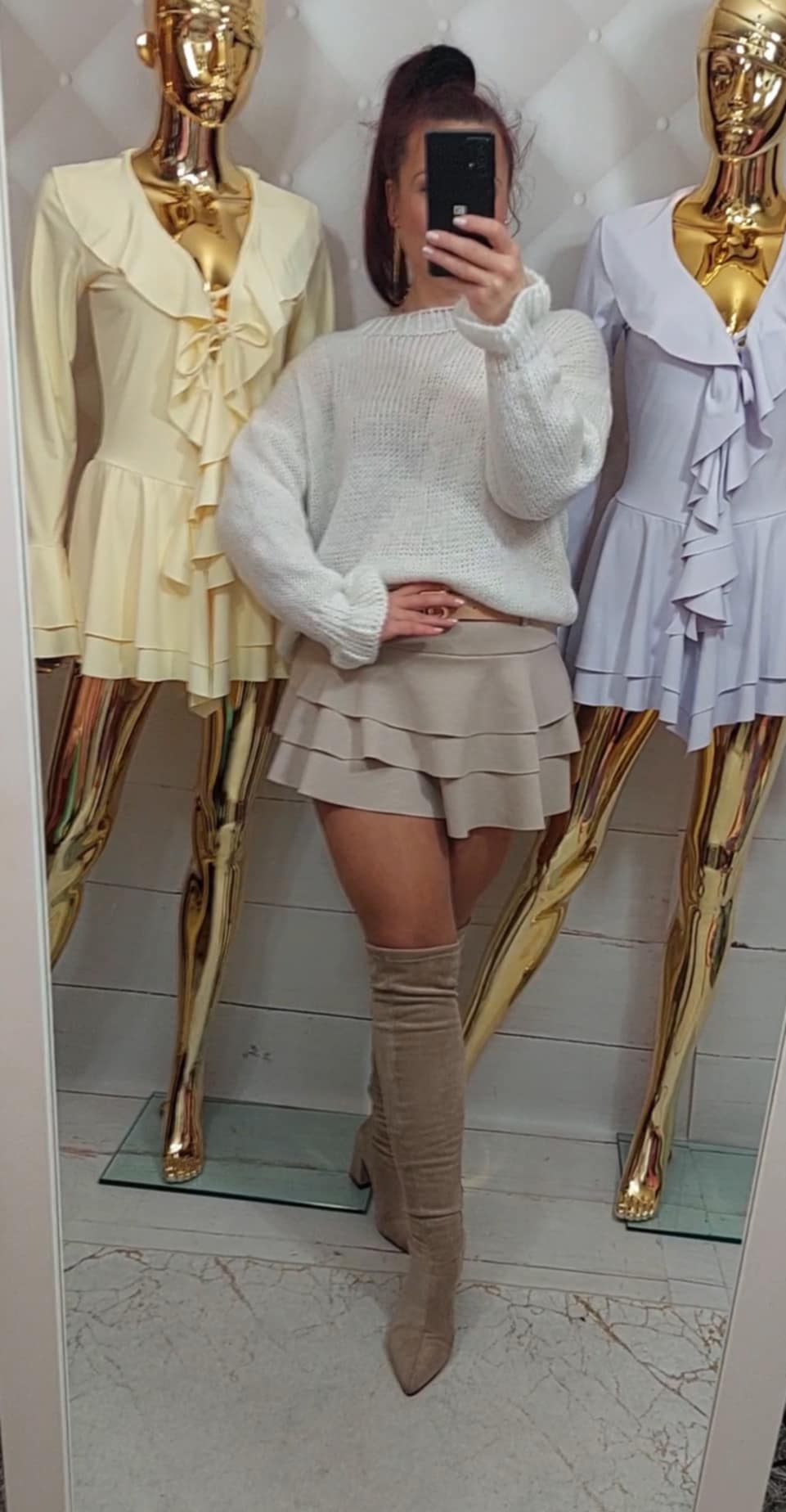 Sweterek VELVET śmietanka