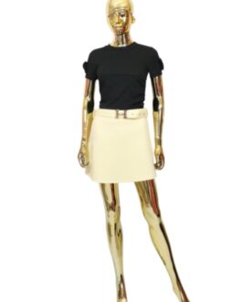 Bluzka z krótkim rękawem kokardka czarna