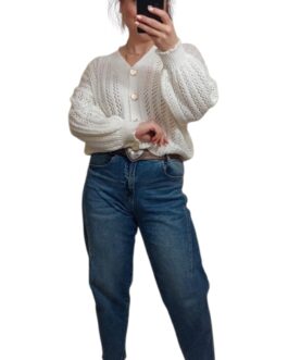 Sweterek ażurowy śmietanka