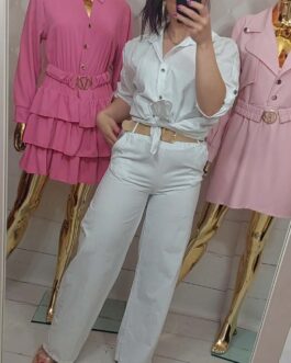 Komplet sztruksowy śmietankowy