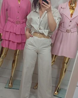 Komplet sztruksowy beżowy