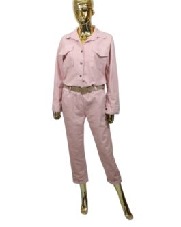 Komplet sztruksowy pudrowy