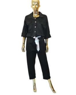 Komplet bawełniany czarny