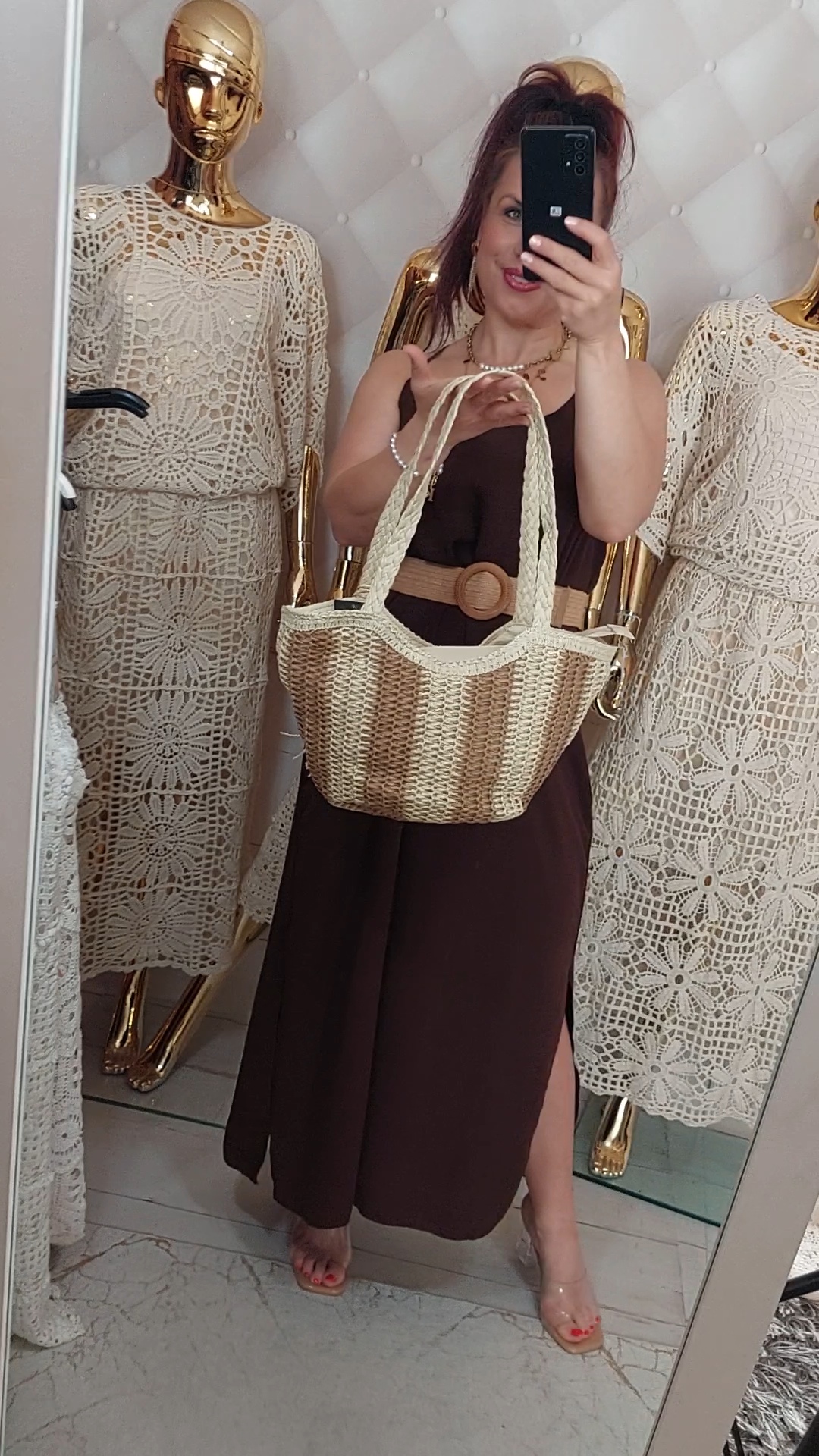 Torebka pleciona w stylu BOHO 1 beż