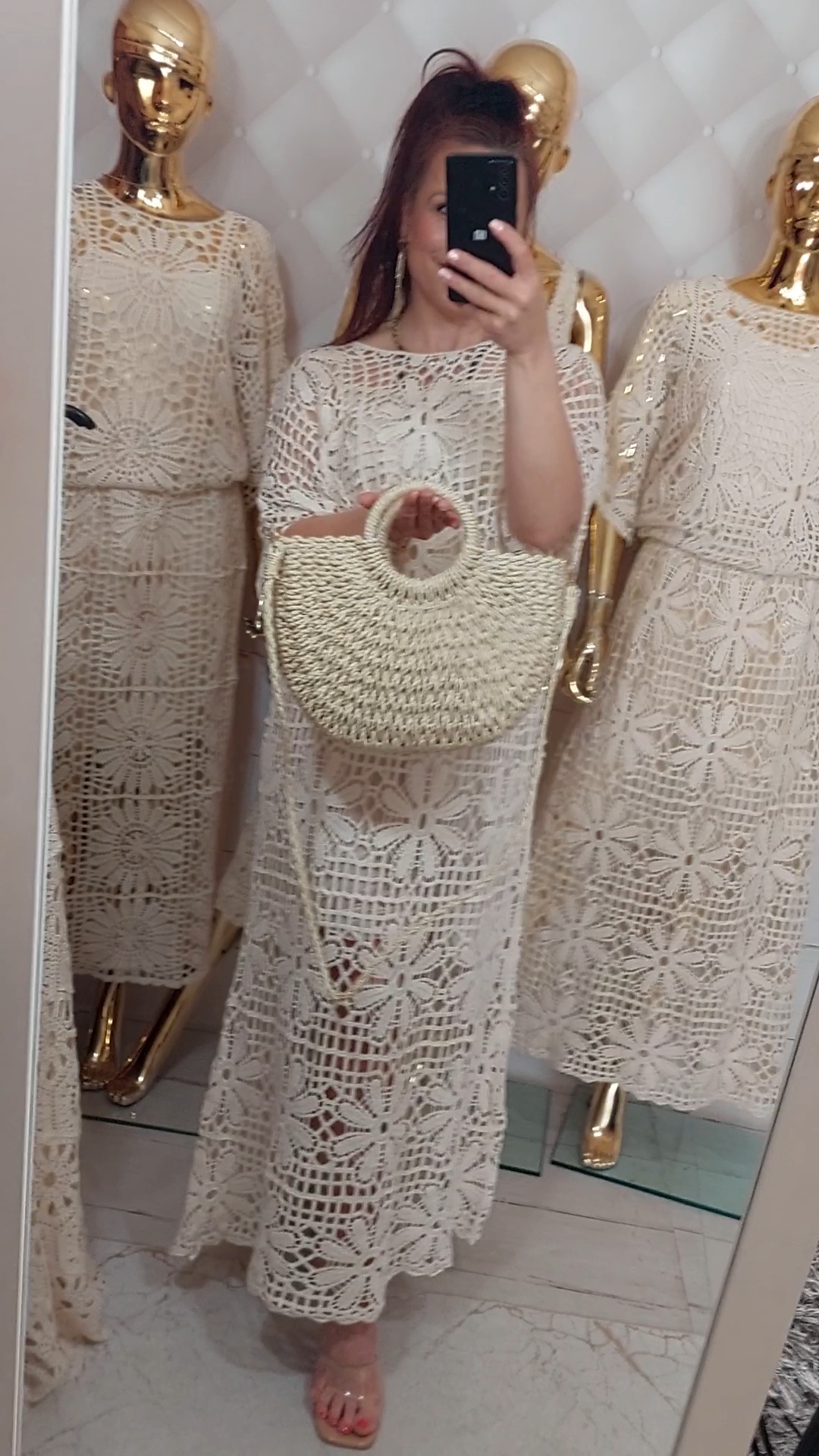 Torebka pleciona w stylu BOHO 5 beż