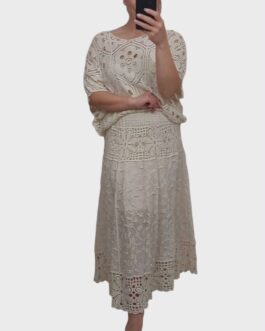 Bluzka ażurowa boho  2 beż