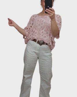 Bluzka ażurowa boho  2 puder