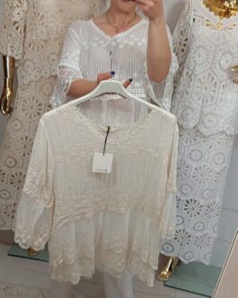 Bluzka mgiełka beż