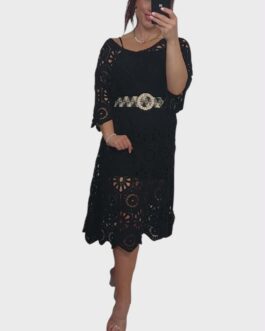 Ażurowa sukienka BOHO 1 czarna