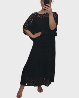 Bluzka ażurowa boho  2 czarna