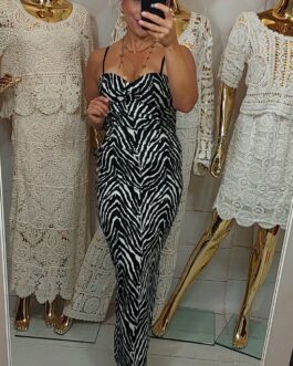 Sukienka maxi MAYA zebra