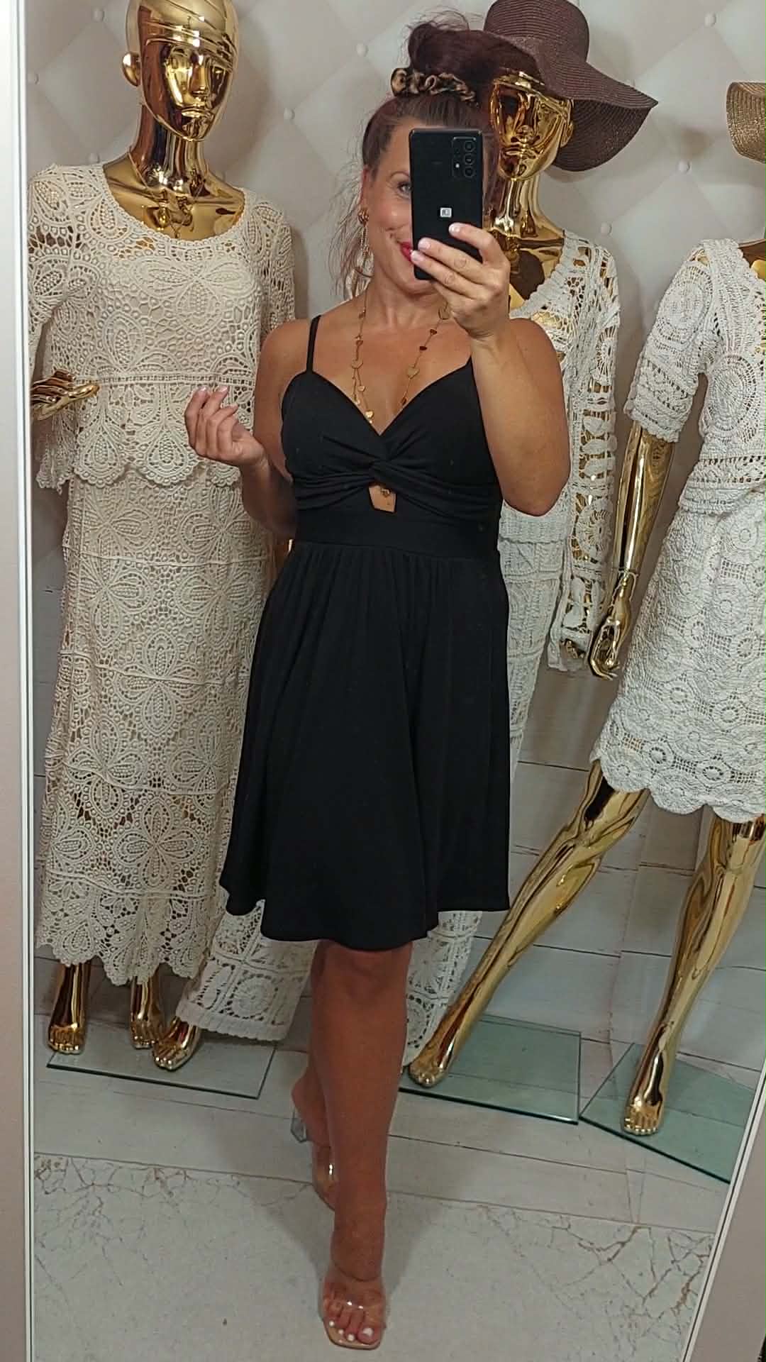 Sukienka prążkowana SONIA czekolada