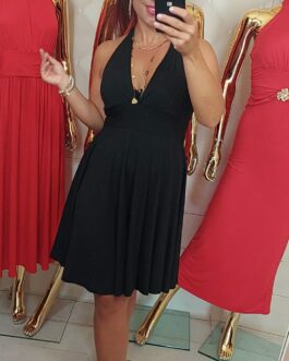 Sukienka prążkowana NADIA czarna