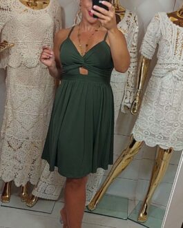 Sukienka prążkowana SONIA khaki