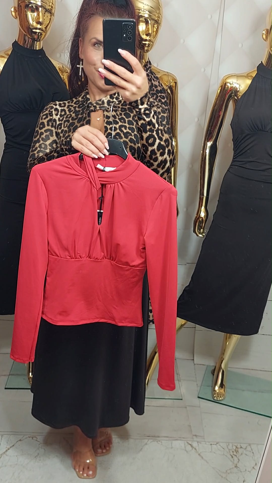Bluzka LUNA ELEGANCE czerwona