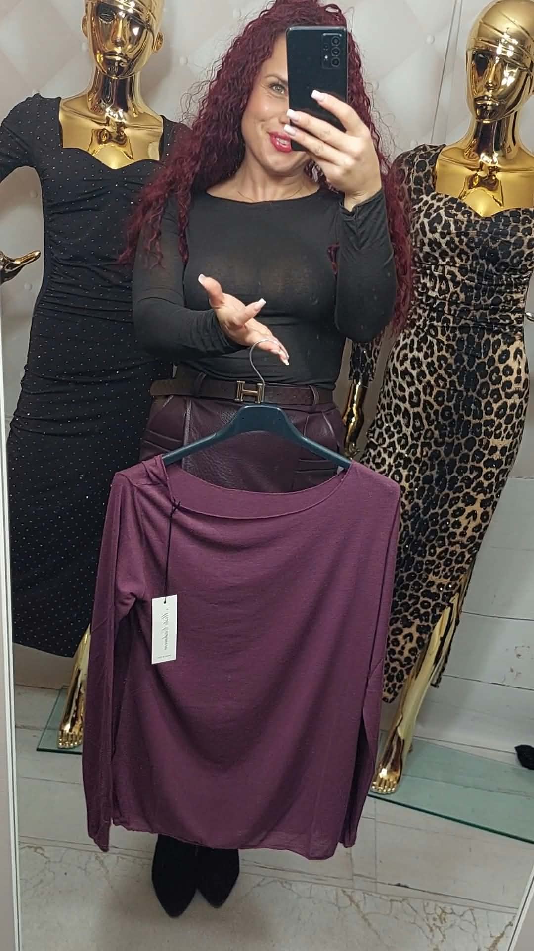 Bluzka CASHMERE śliwka